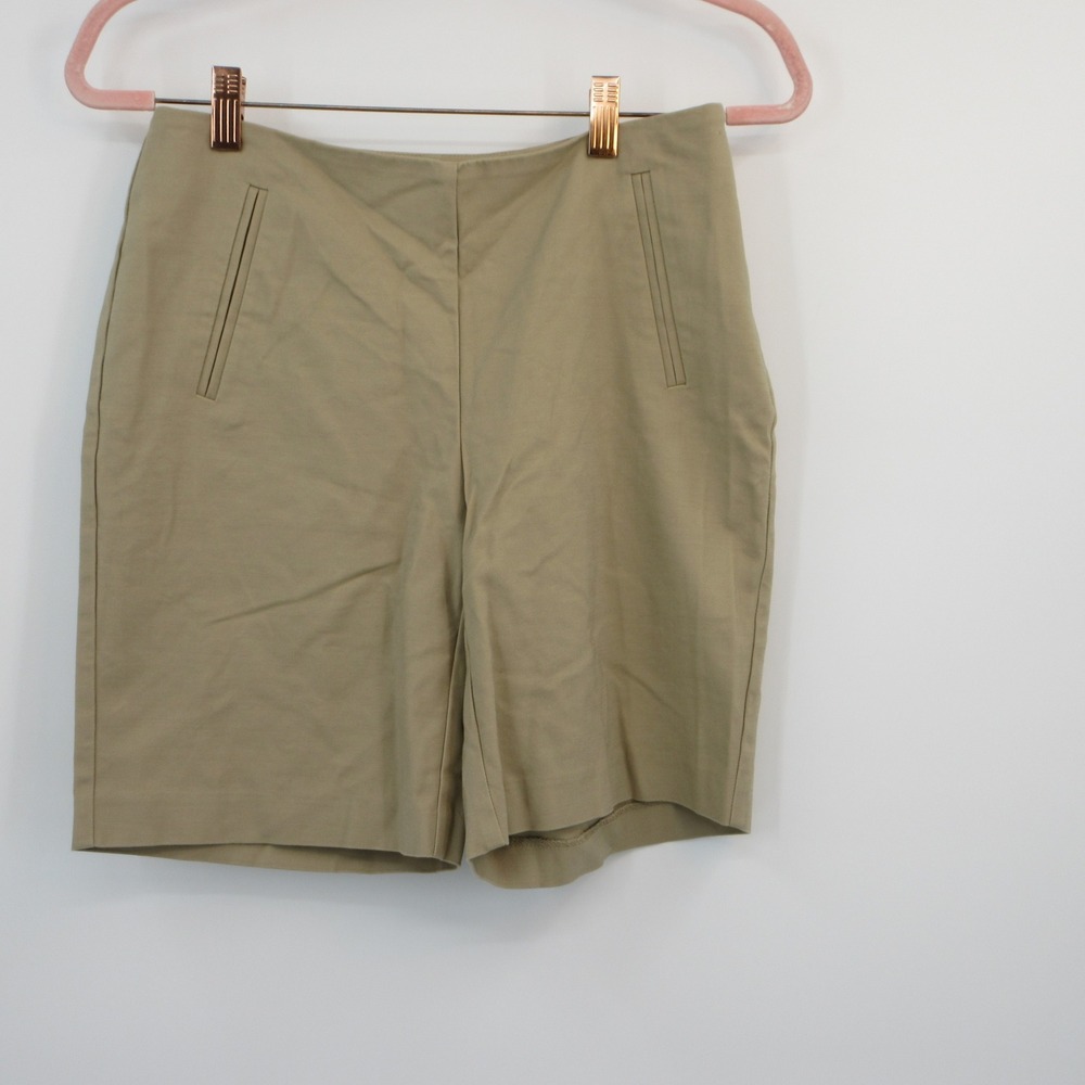 Chico's So Slimming Khaki Tan Side Zip Shorts Womens Size 0 Petite Short